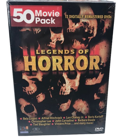 Legends of Horror DVD 50 Movie Pack On 12 Discs New - Picture 1 of 8